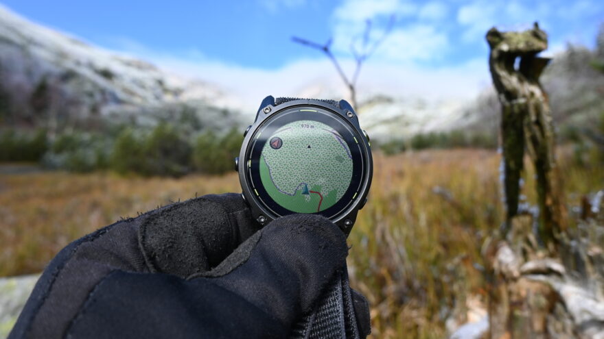 Mapa - detail Malé Kotelní jámy v Krkonoších - GARMIN Enduro 3