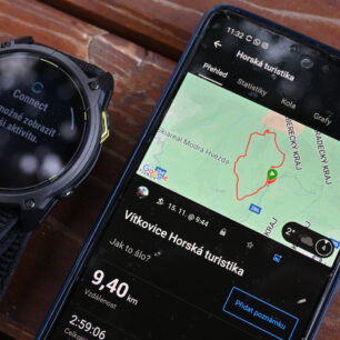 Nahraná túra do telefonu z hodinek GARMIN Enduro 3