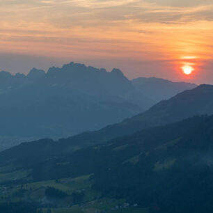 Západ slunce z Buchensteinwaldu
