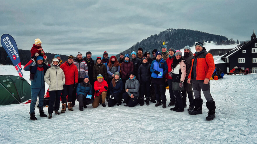 Třetí ročník polární nocovačky se uskutečnil 22. 2. 2025 v osadě Jizerka.