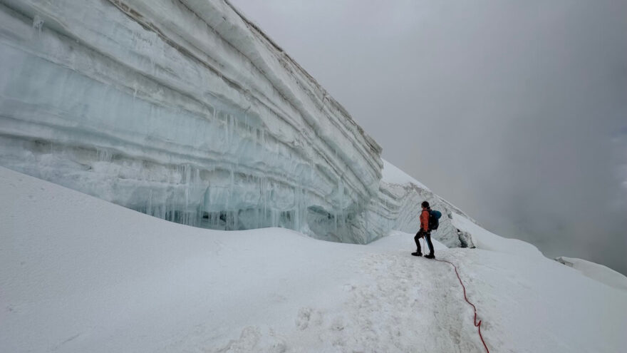 Lezení severním hřebenem na švýcarskou čtyřtisícovku Weissmies
