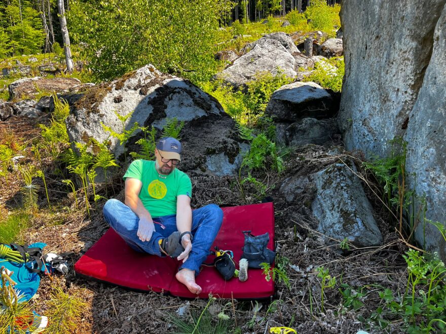 Pro stání na malých stupech a boulderingu mi SALTIC ENIGMA BLACK naprosto vyhovovaly