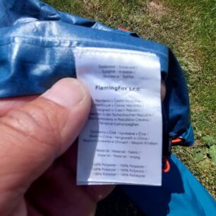 Vnitřní etiketa bundy FLAMINGFOX STORM PROTECT PRO