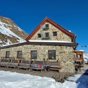Franz-Senn-Hütte ve Stubaiských Alpách. Foto archiv Alpenverein Innsbruck