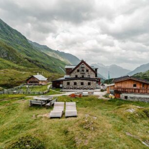 Franz-Senn-Hütte ve Stubaiských Alpách. Foto archiv Alpenverein Innsbruck