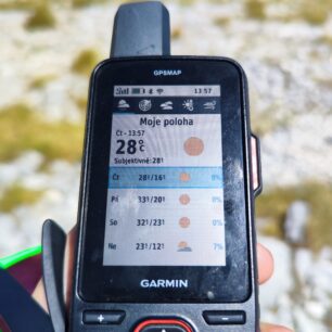 Počasí si můžete zkontrolovat i bez signálu, přijde přes satelit - GARMIN GPSMAP 67i