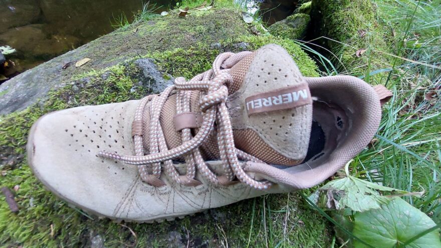 Model MERRELL WRAPT po 4 letech nošení a používání