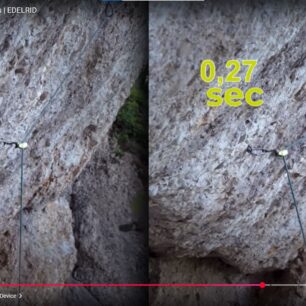 V případě prodloužení prvního jištění s asistentem EDELRID OHMEGA dochází k prodlevě jeho aktivace