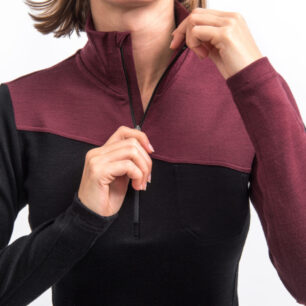 model Merino Extreme UP mikina zip černá