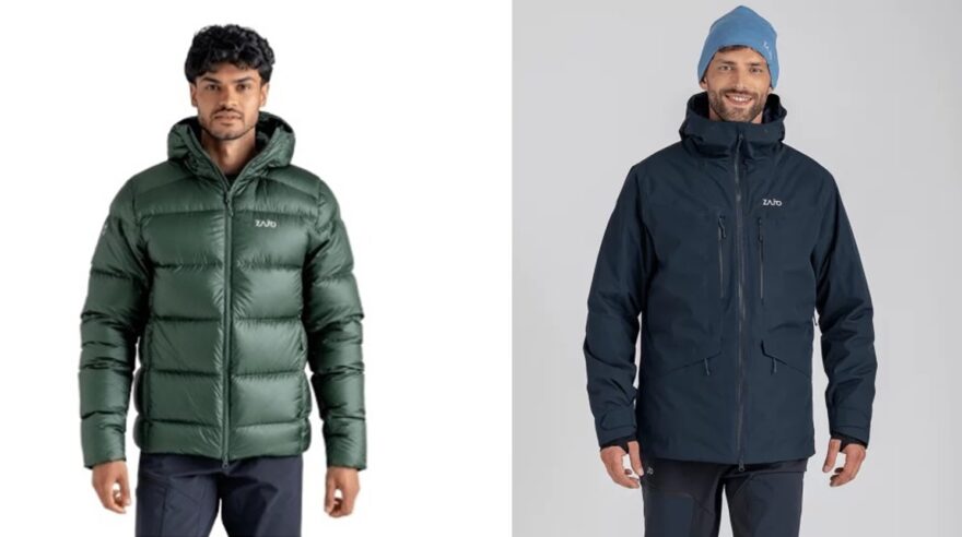 Péřová bunda ZAJO Alto a hardshellová bunda ZAJO Arkto