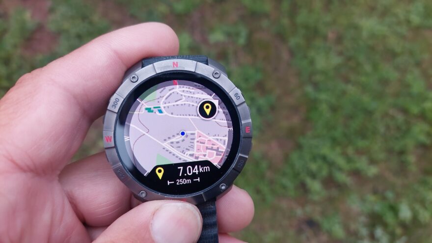 Parádní vykreslení map a navigace k vybranému bodu - POLAR GRIT X2 PRO