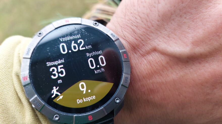 Pátý infopanel při aktivitě BĚH - POLAR GRIT X2 PRO