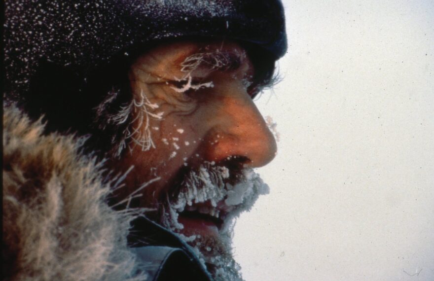 Reinhold Messner při historicky prvním přechodu Antarktidy (1990)