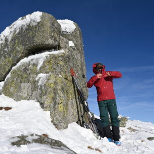 Skialpový komplet VAUDE MONVISO během testování v Krkonoších