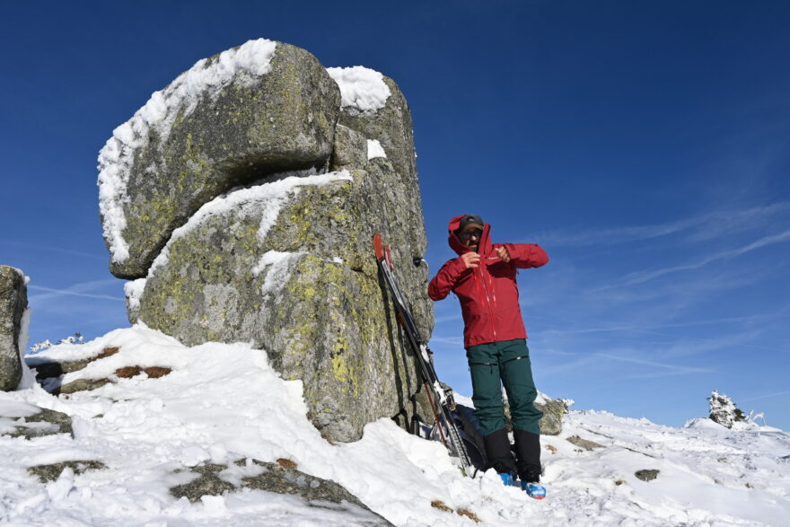 Skialpový komplet VAUDE MONVISO během testování v Krkonoších