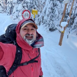Testování bundy i při teplotách - 20 C v Labském dole
