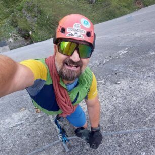 Testování na via ferratě na tělese hráze v rakouském Kaprunu - CRAZY SHIRT VIPER MAN
