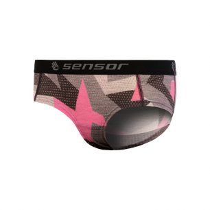 SENSOR MERINO IMPRESS dámské kalhotky černá/camo