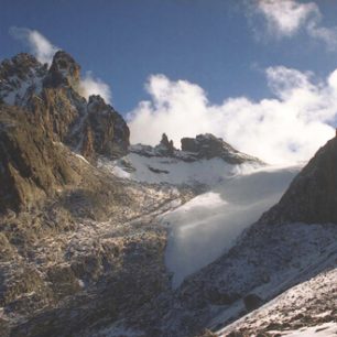 Ledovec pod Mt. Keňa