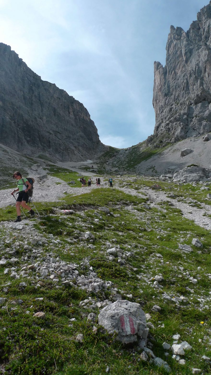 Dachstein, Rundwanderweg - ze sedla Tor, Alpy, Rakousko