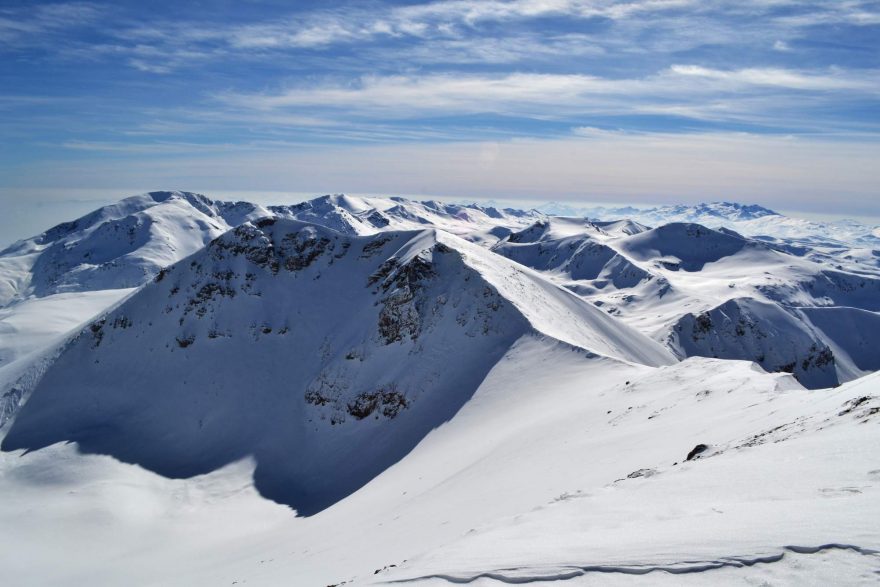 Zimní Šar planina, Makedonie.