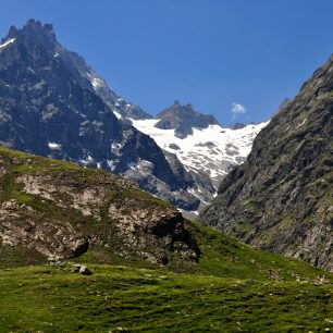 La Grande Ruine (3765 m), GR 54 neboli Tour de I'Oisans, NP Écrins, Dauphinéské Alpy, Francie
