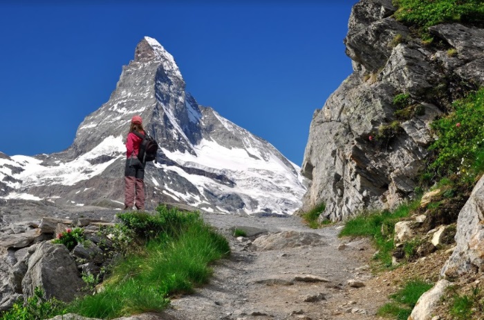 Pohledy na Matterhorn nejsou při feratování ve Švýcarsku výjimkou, foto Shutterstock