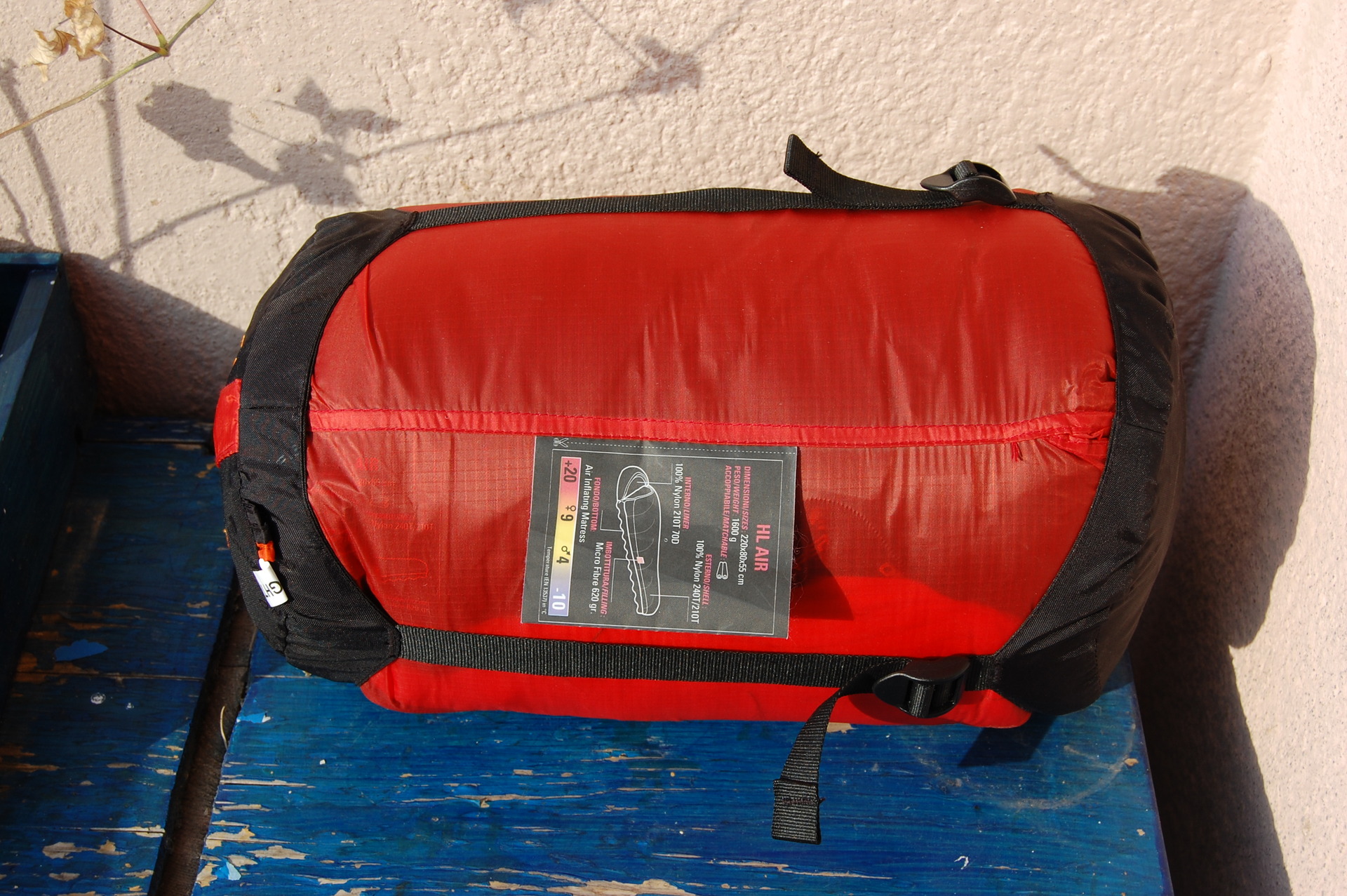 Teplotní určení na visačce obalu spacího pytle