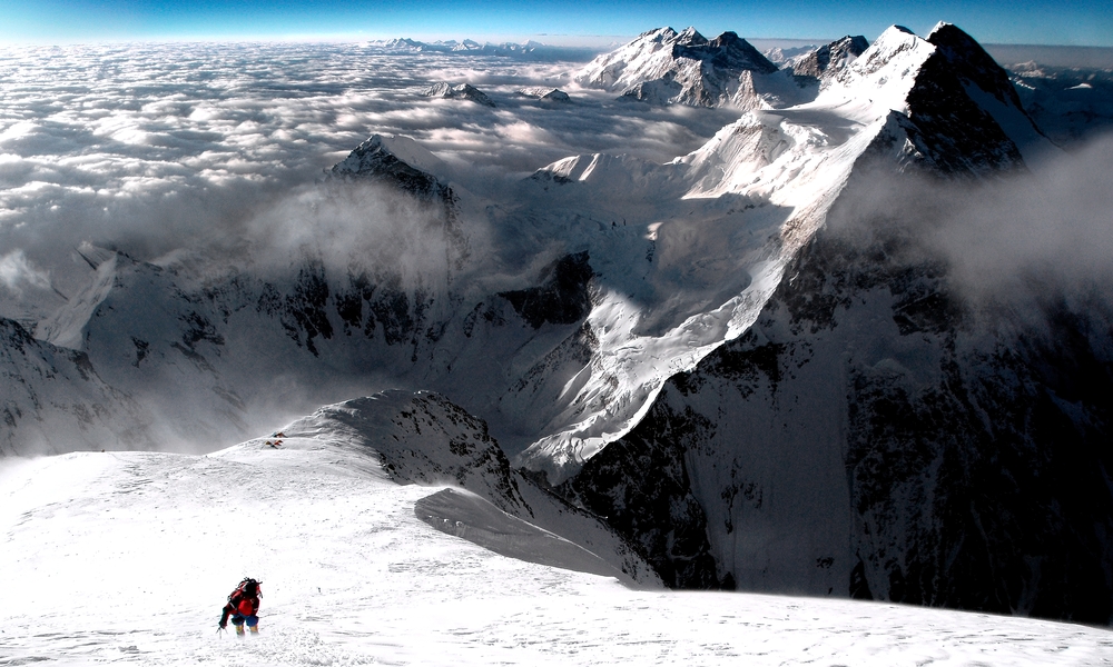 Libor Uher při výstupu na K2 v roce 2007