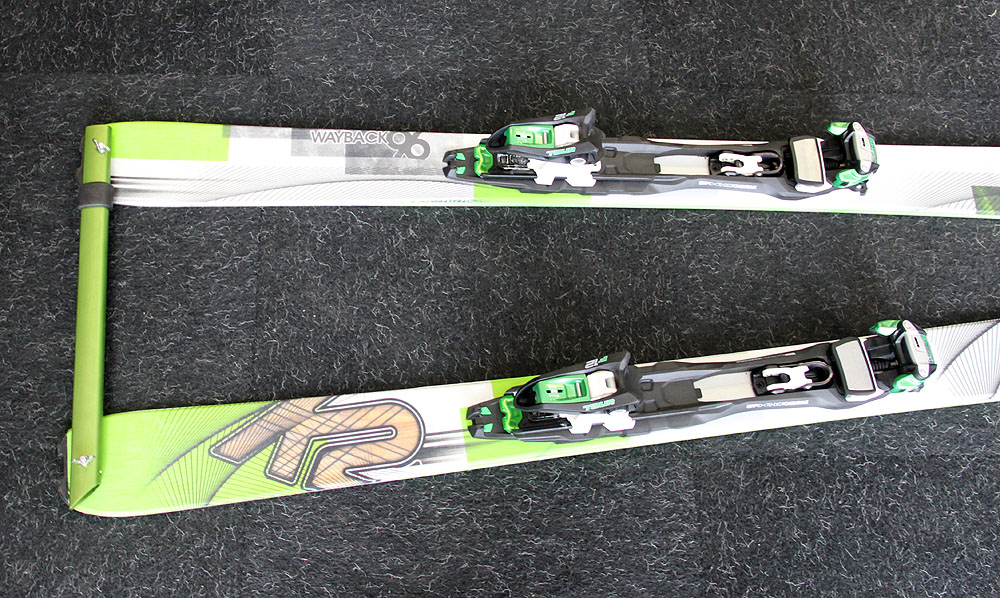 Detail propojení pat lyží, pozor - při použití Marker Duke je potřeba odmontovat brzdy