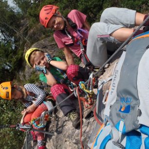 Na ferratě Vodní brána u Semil