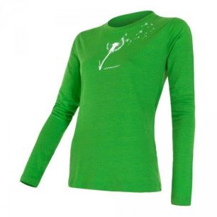 Merino Wool Active PT - Dámské tričko dlouhý rukáv Pampeliška zelené