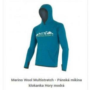 Merino Wool Multistretch - Pánská mikina klokanka Hory - všechny barvy