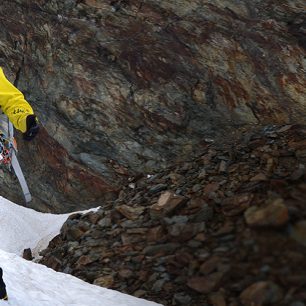 Testování kalhot CASCADE PLUS proběhlo na několika ledovcích a vrcholech Alp.