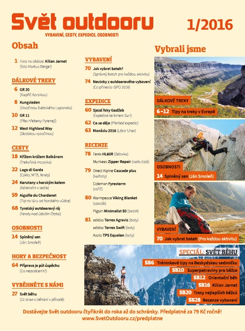 Obsah Světa outdooru 1/2016