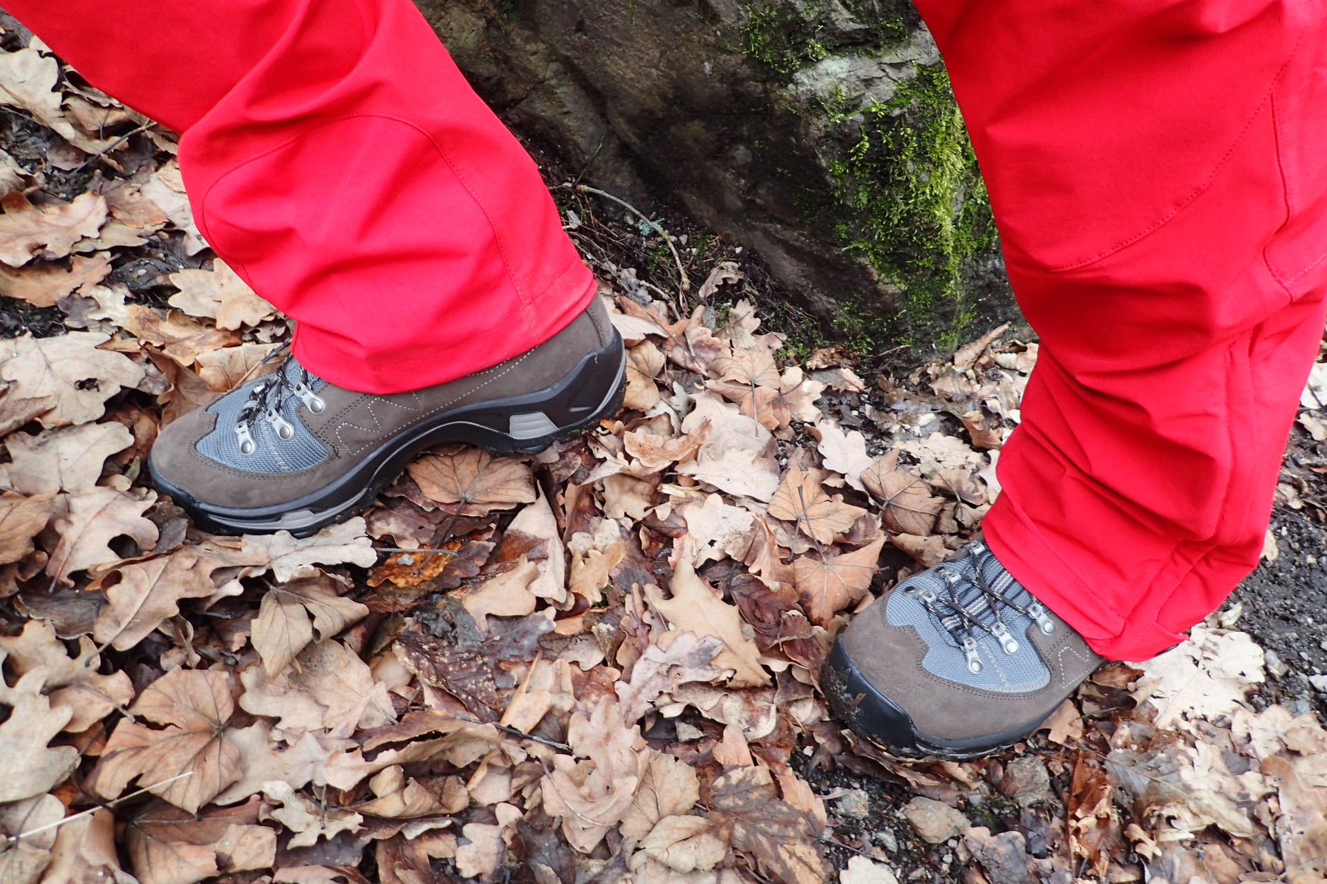 Test výstupu do strmého svahu.