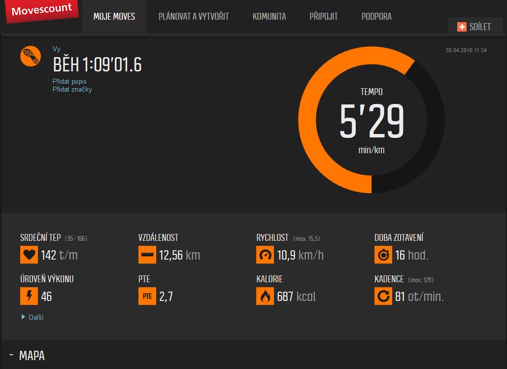 Aktivita v Movescount