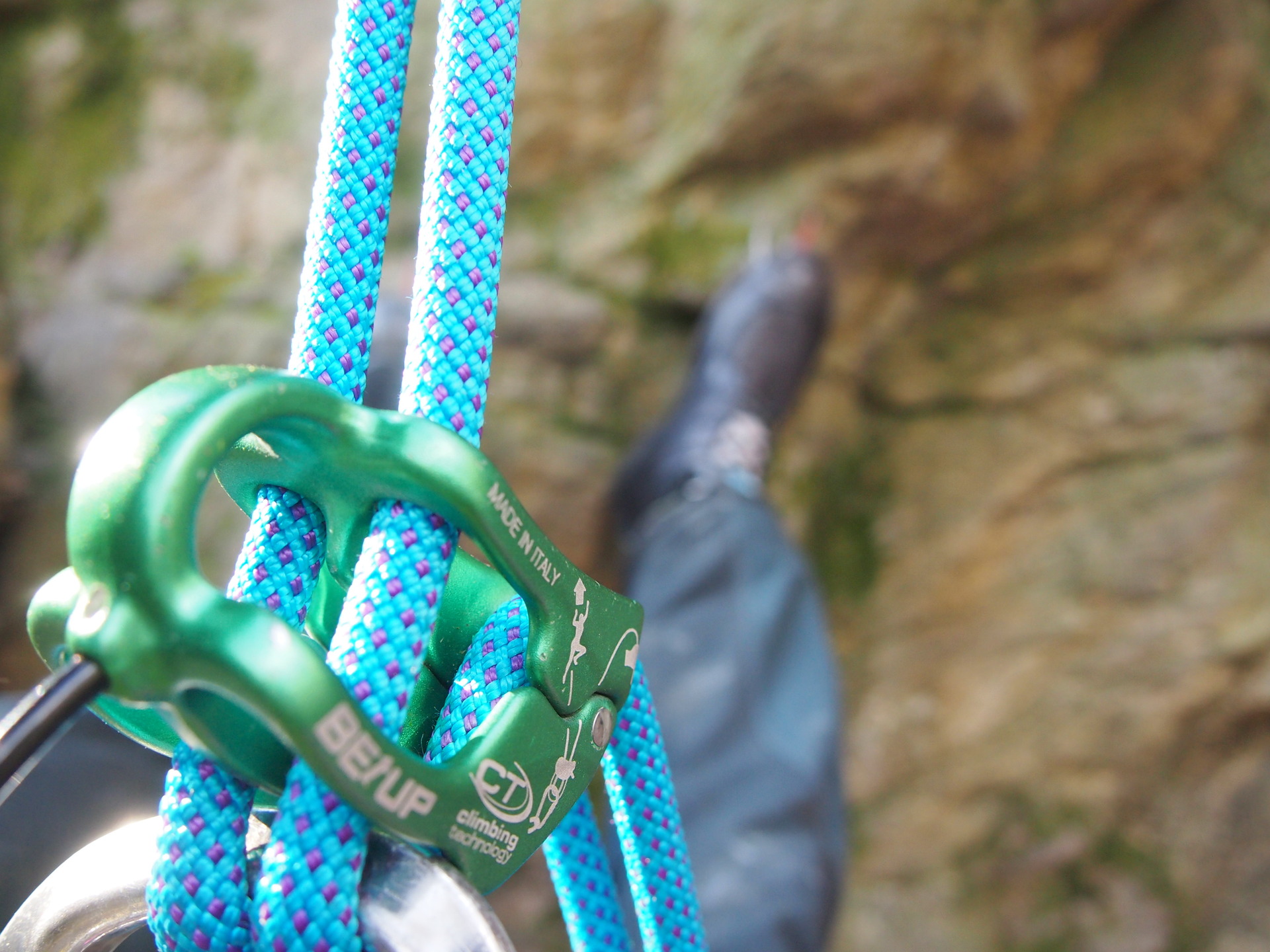 slanění na dvojitém laně