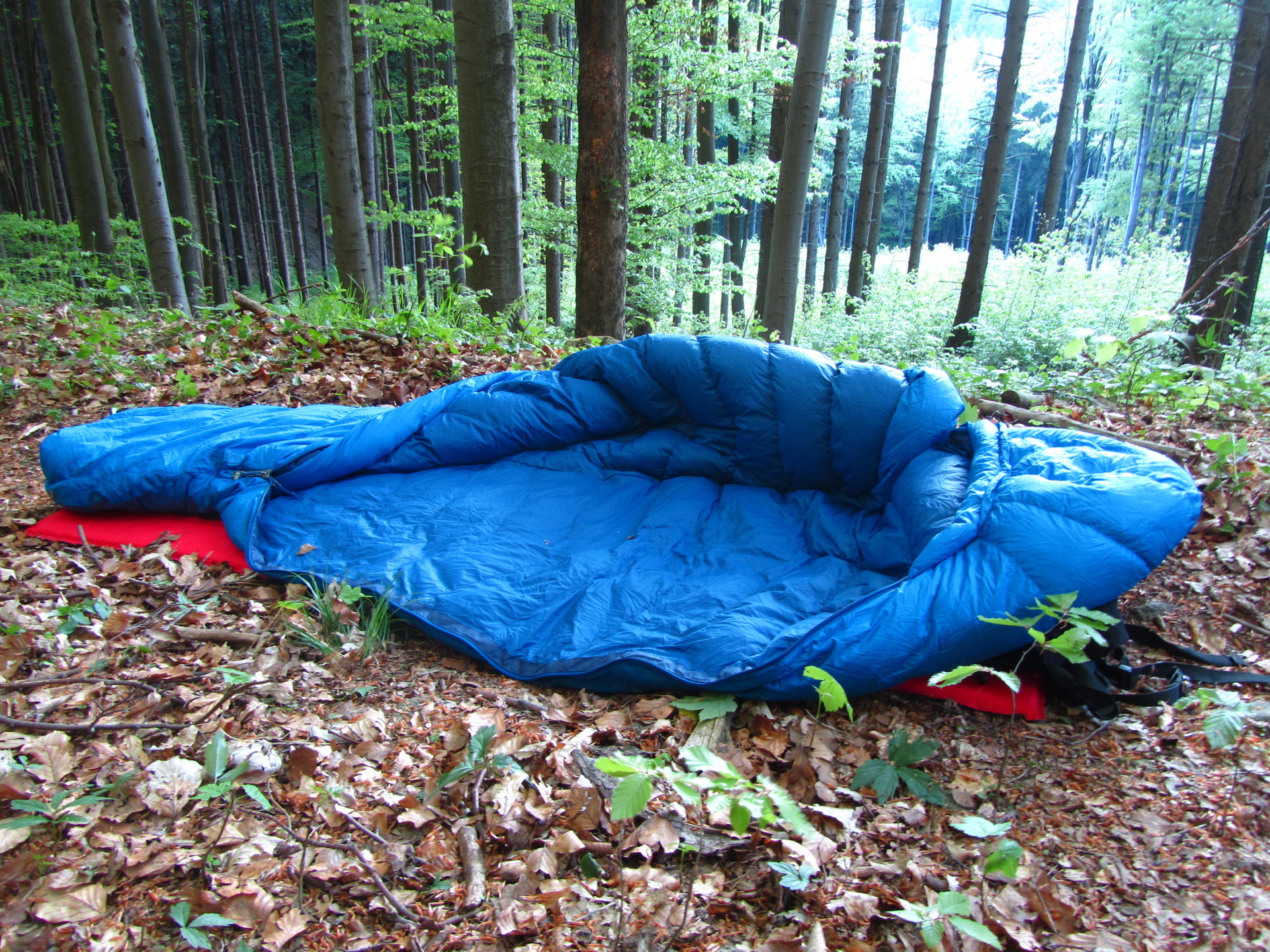 Spacák je na první pohled hodně nadýchaný.