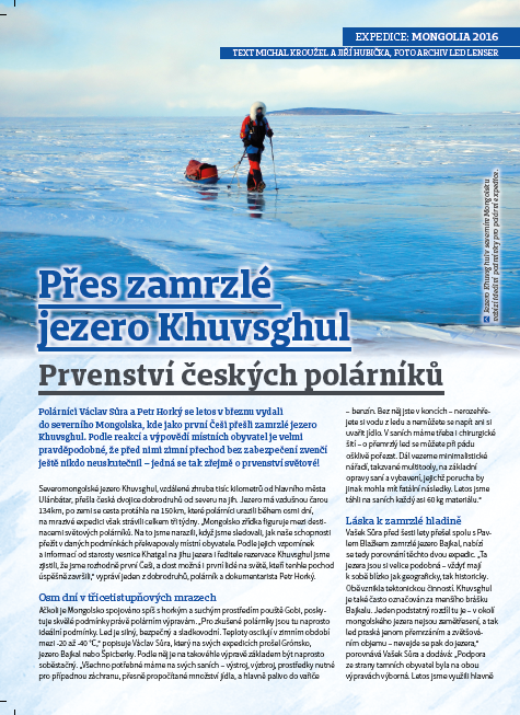 Dočtete se také o prvenství českých polárníků Václava Sůry a Petra Horkého v Mongolsku.