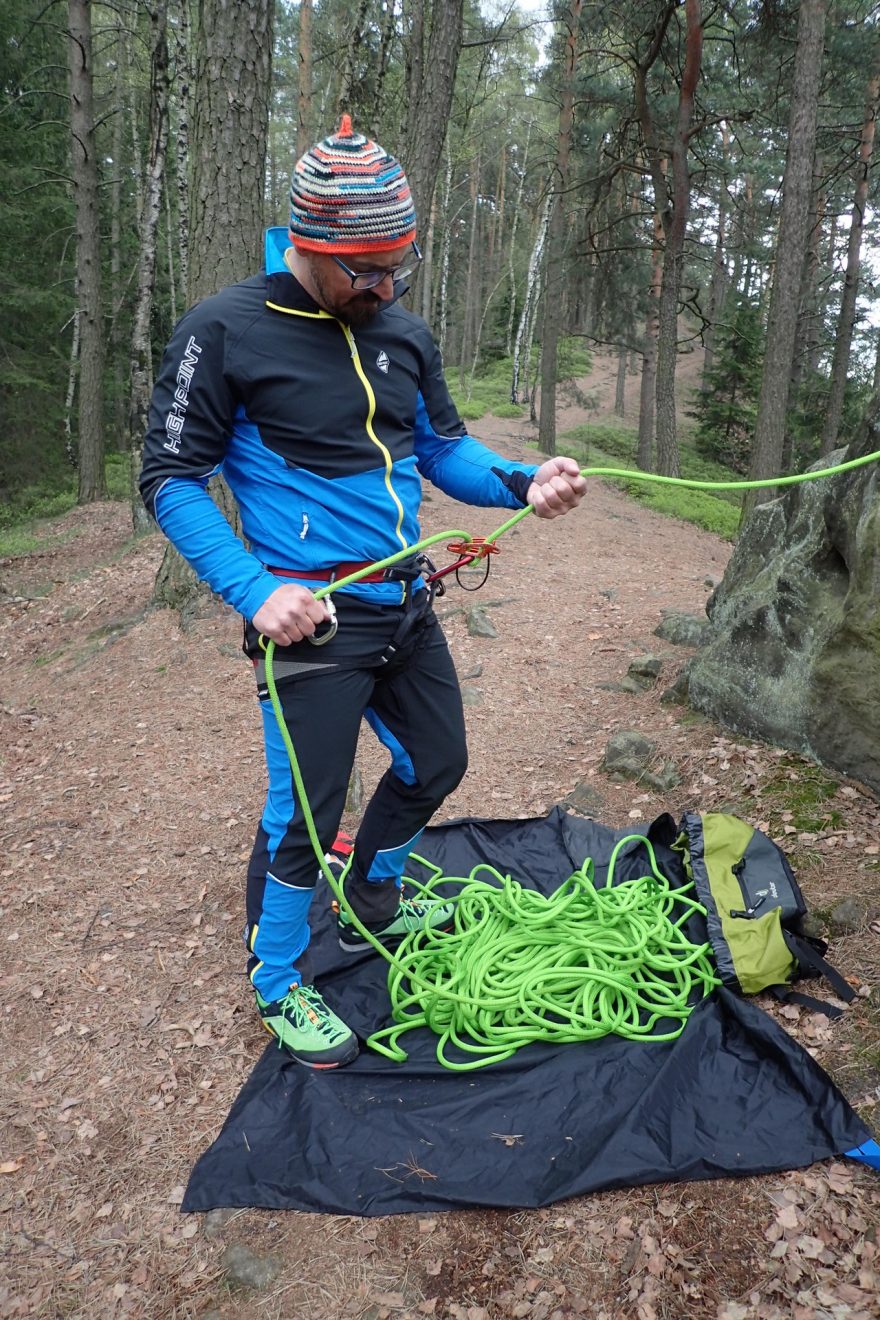 Komplet GALE během focení lezecké metodiky do Světa outdooru 2/2016 Lezecký svět.