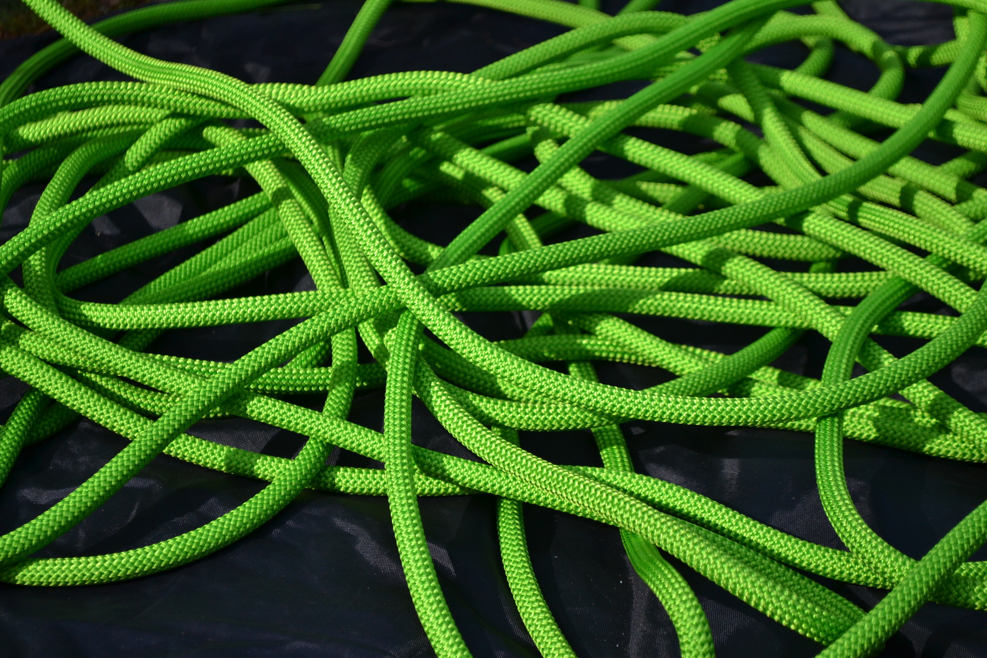 Krásné nové lano Tendon LOWE. S lanem vždy používáme i lanoplachtu.