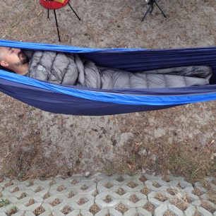 Testování spacáku Cumulus Magic 125 v hamace.