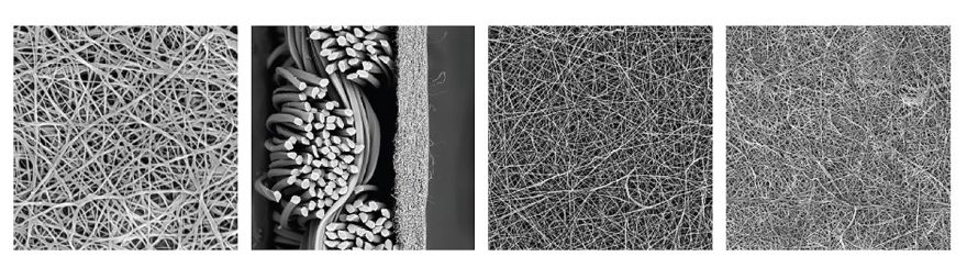 Struktura Nanomembrány pod mikroskopem.