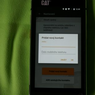 Jednoduché přidání kontaktů do telefonu CAT S60.