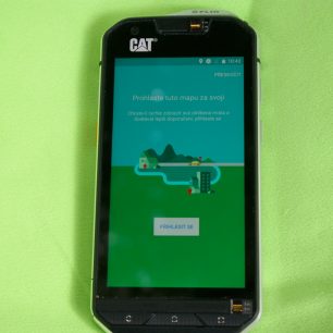 Přihlášení k mapovému účtu.