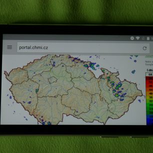Radarové info o počasí, srážkách v ČR.