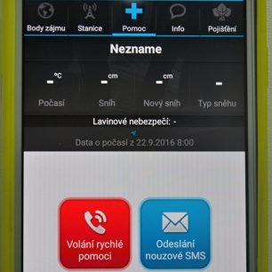 S aplikací Horská služba můžete vyslat nouzové volání i SMS.