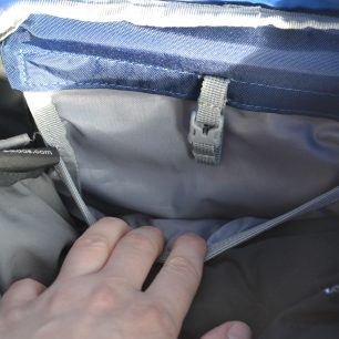 Kapsa na hydrovak v hlavní komoře batohu.