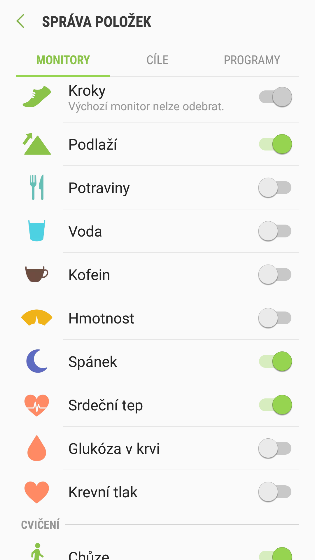 Garmin Connect - Podrobné grafy.